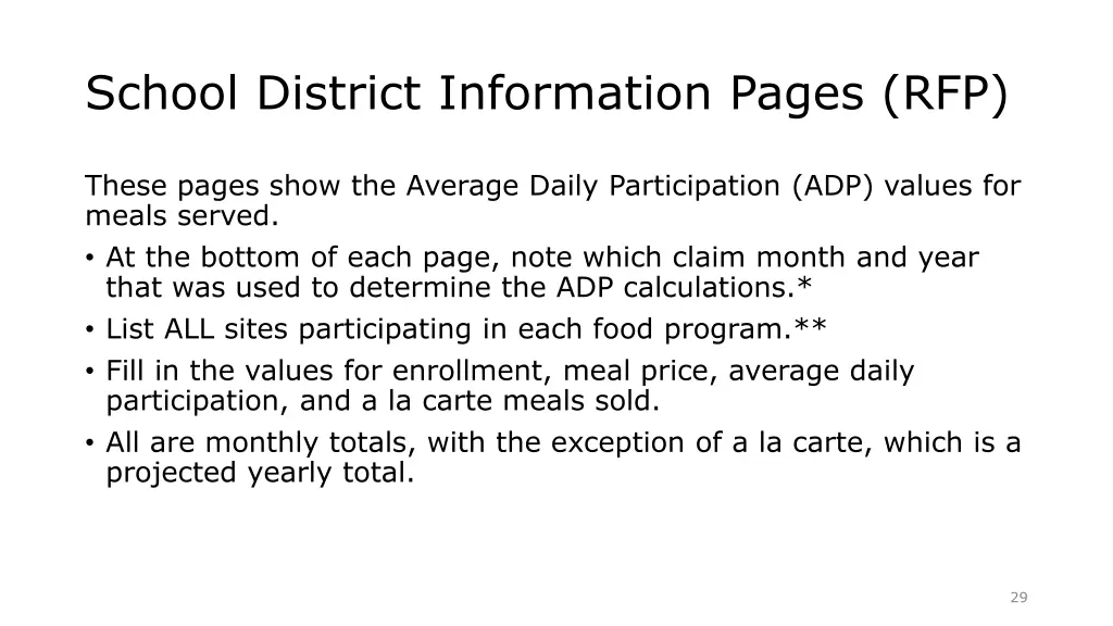 school district information pages rfp