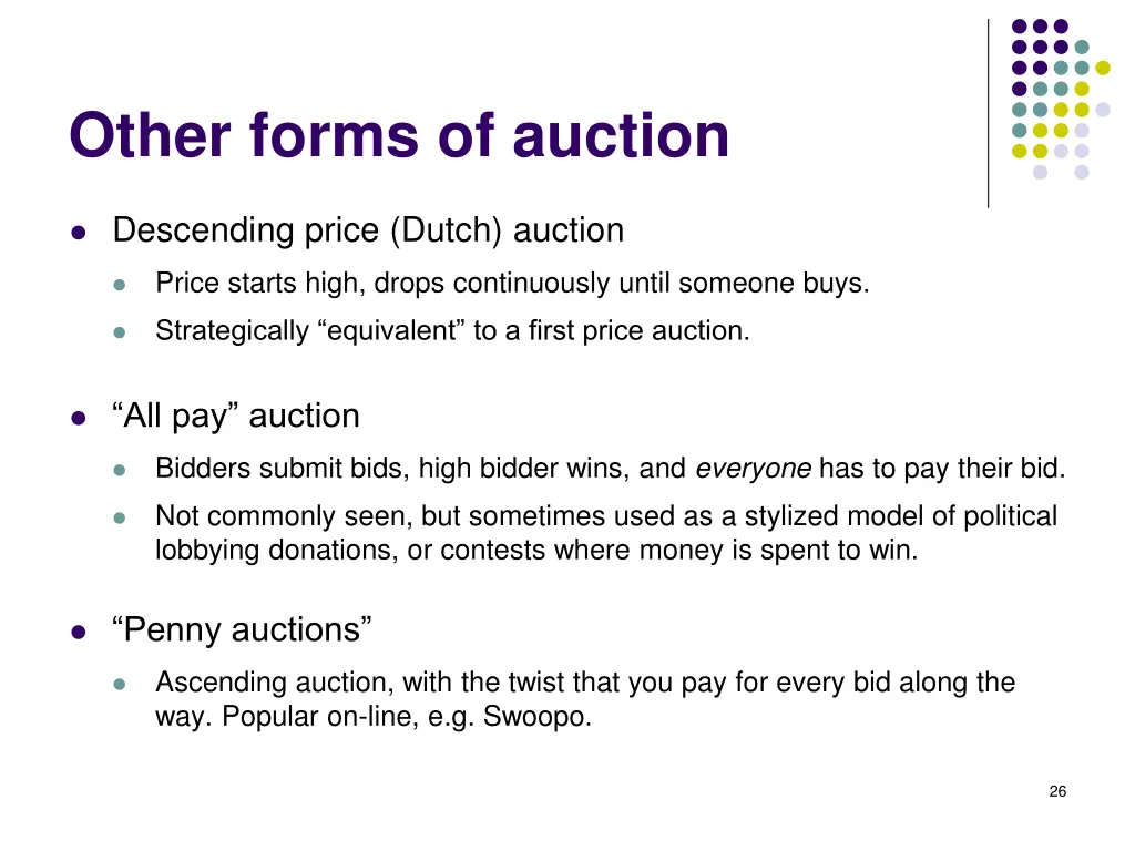 other forms of auction