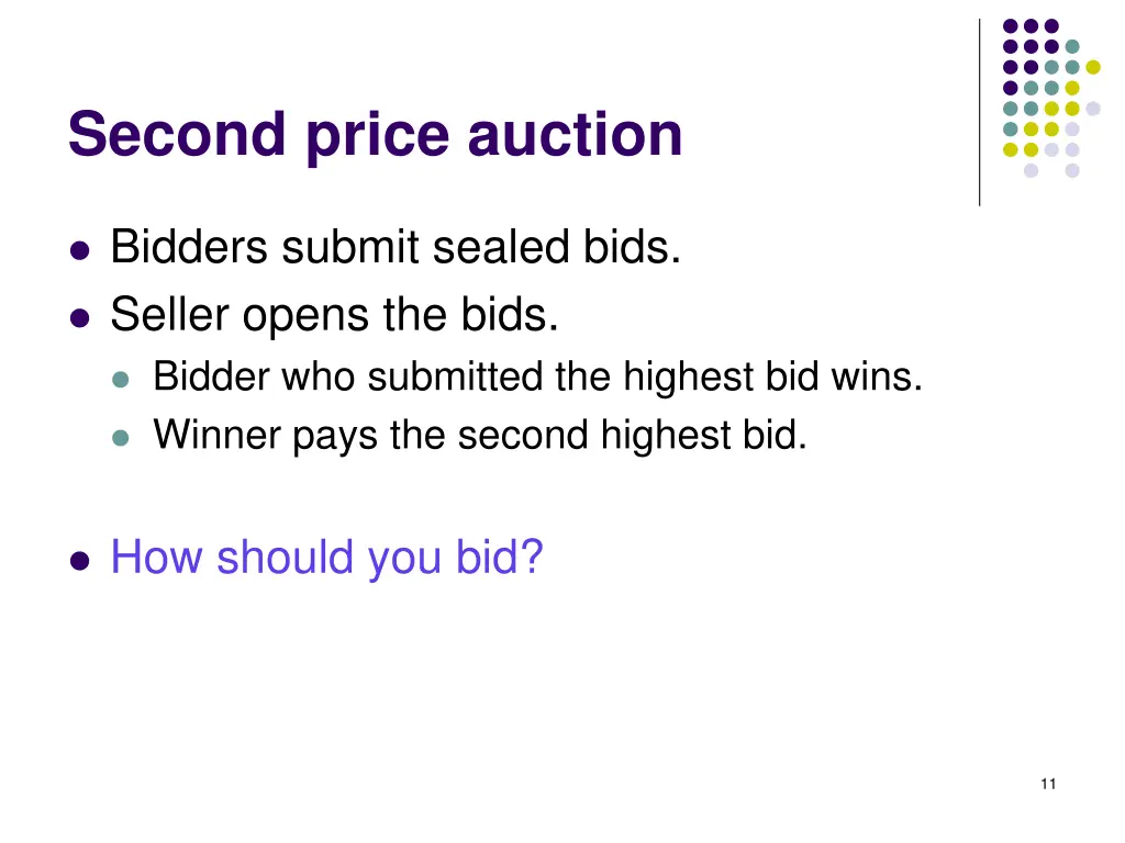 second price auction