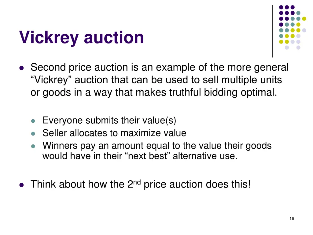 vickrey auction