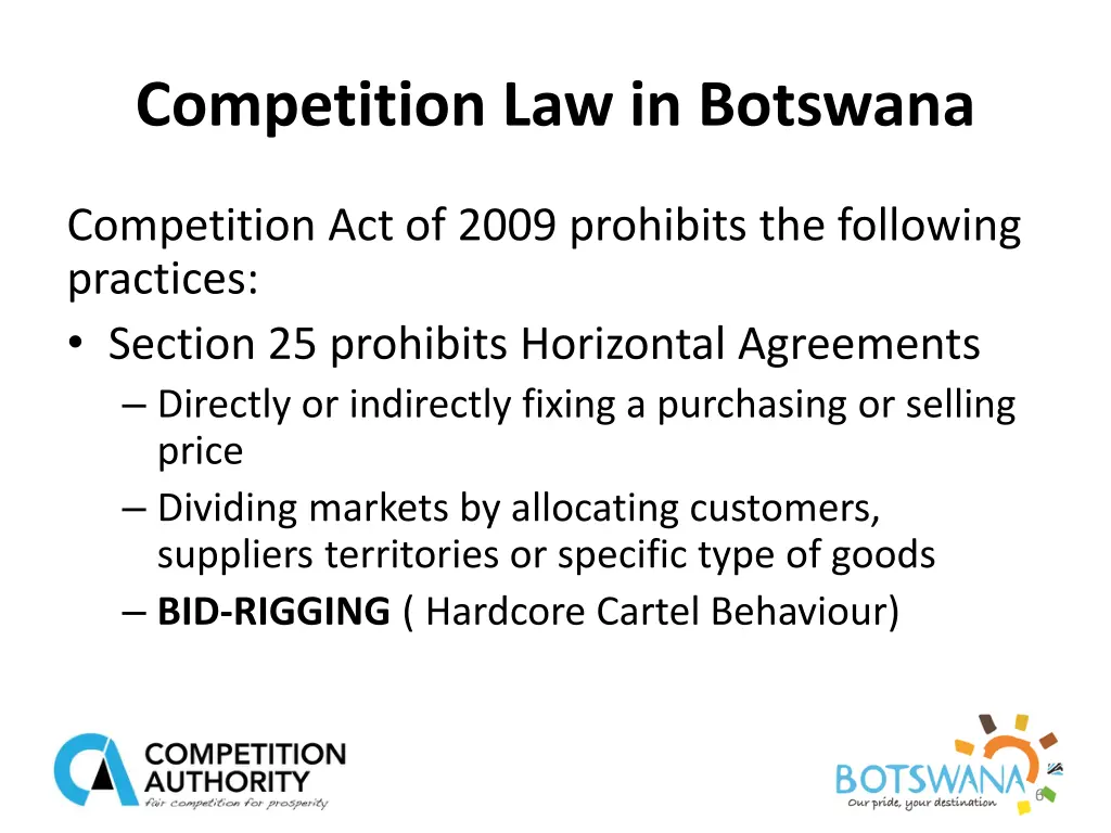 competition law in botswana