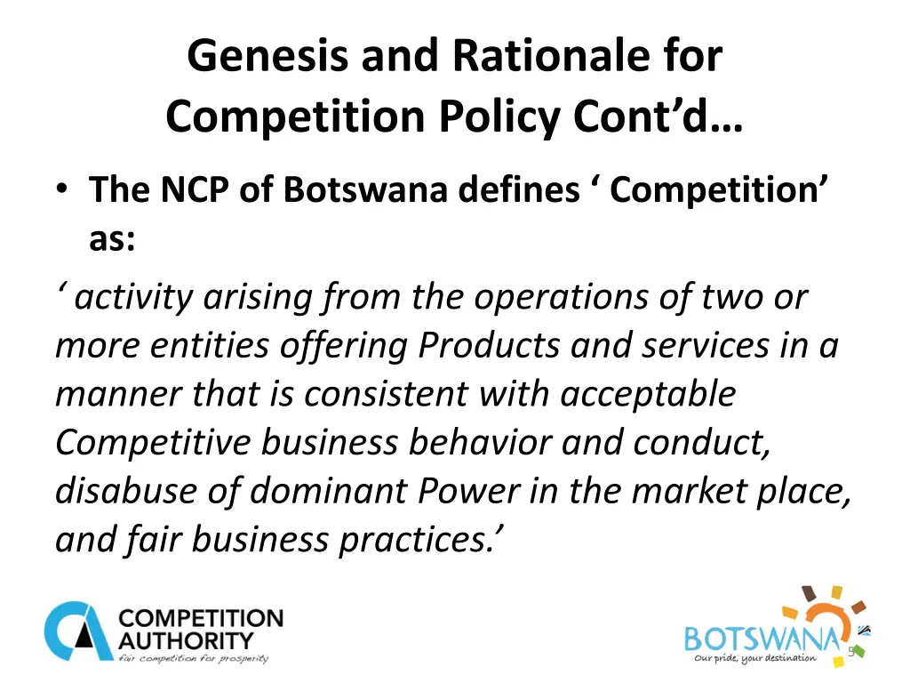 genesis and rationale for competition policy cont 1