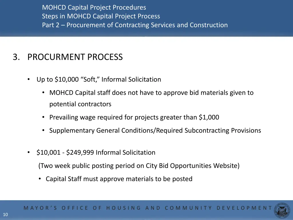 mohcd capital project procedures steps in mohcd 8