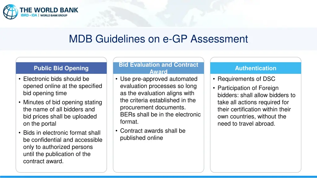 mdb guidelines on e gp assessment 2