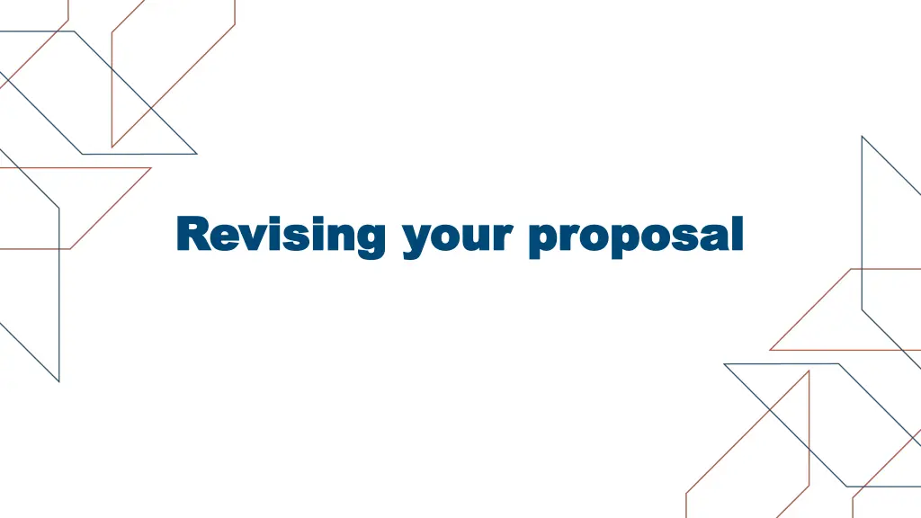 revising your proposal revising your proposal