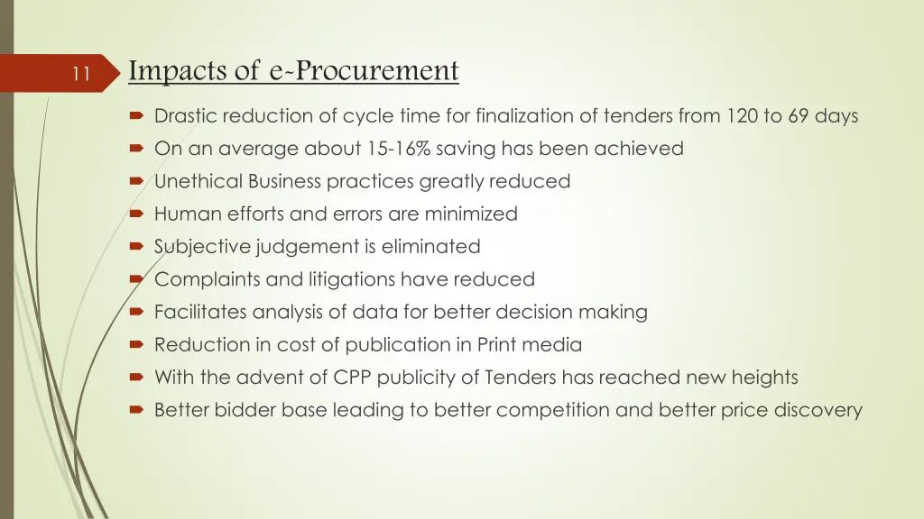 impacts of e procurement