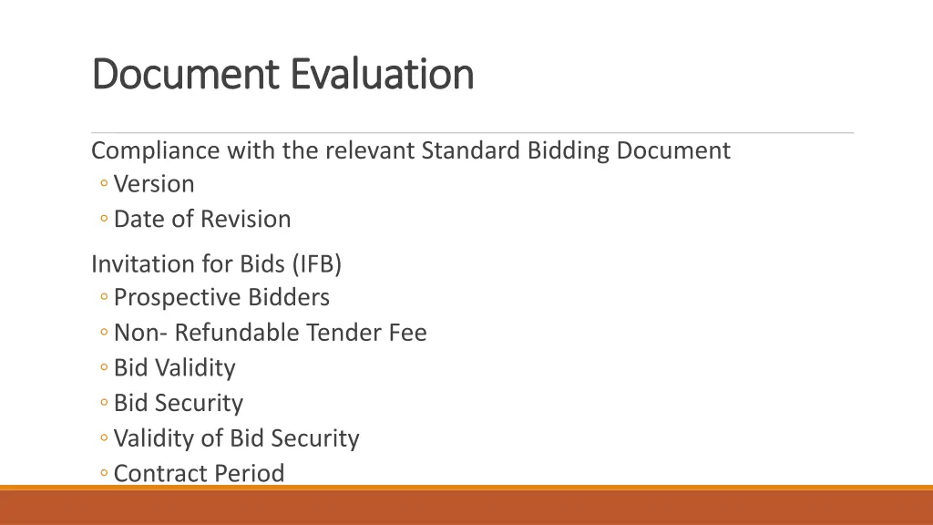 document evaluation document evaluation