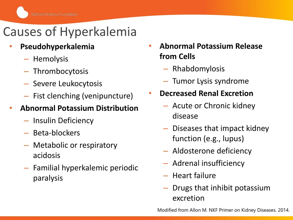 causes of hyperkalemia pseudohyperkalemia