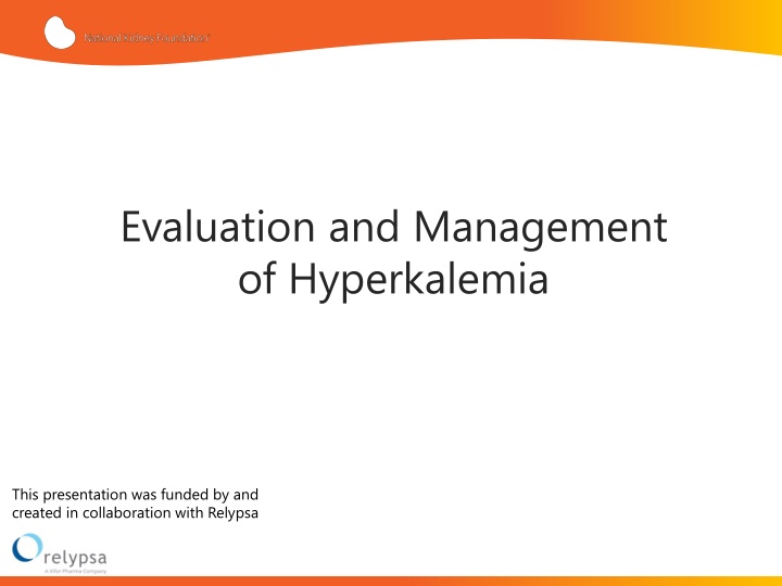 evaluation and management of hyperkalemia