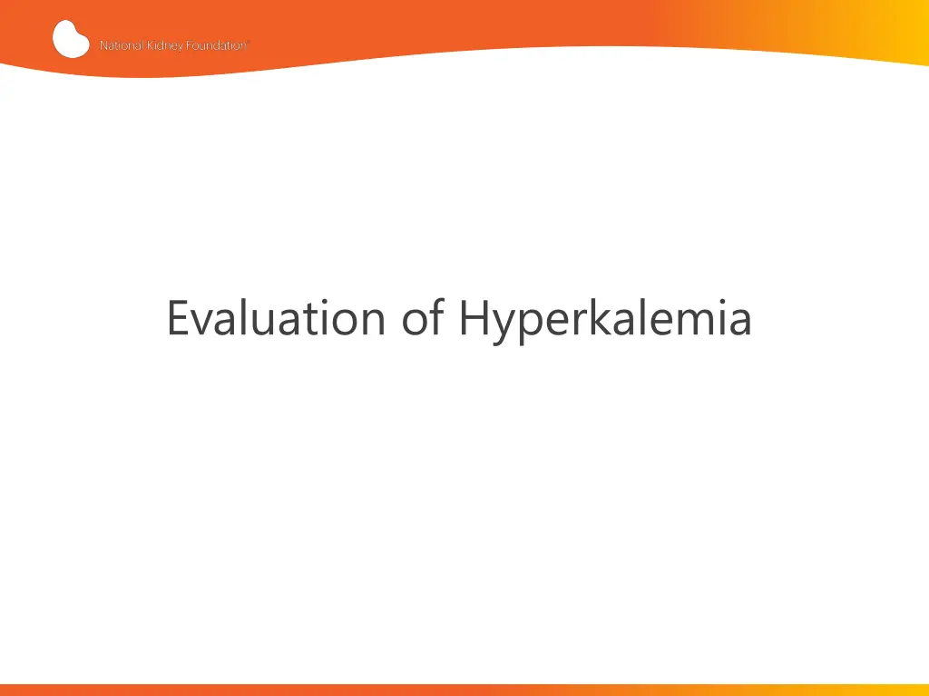 evaluation of hyperkalemia