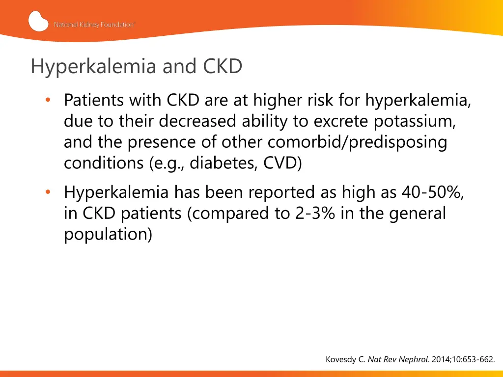 hyperkalemia and ckd patients with