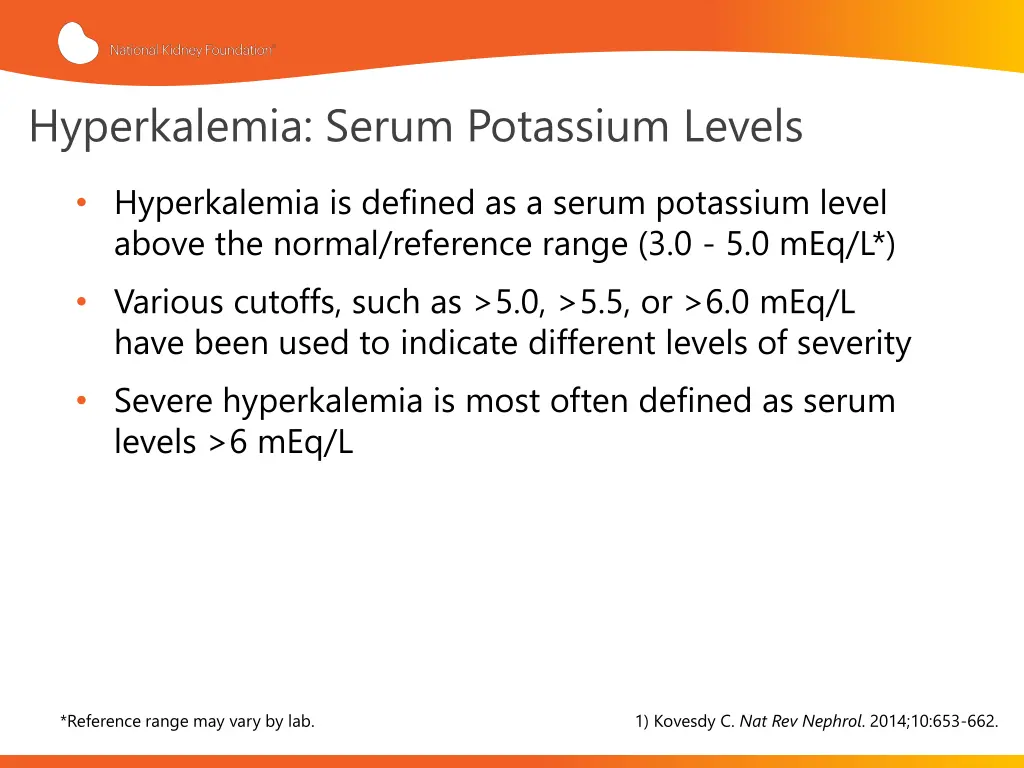 hyperkalemia serum potassium levels