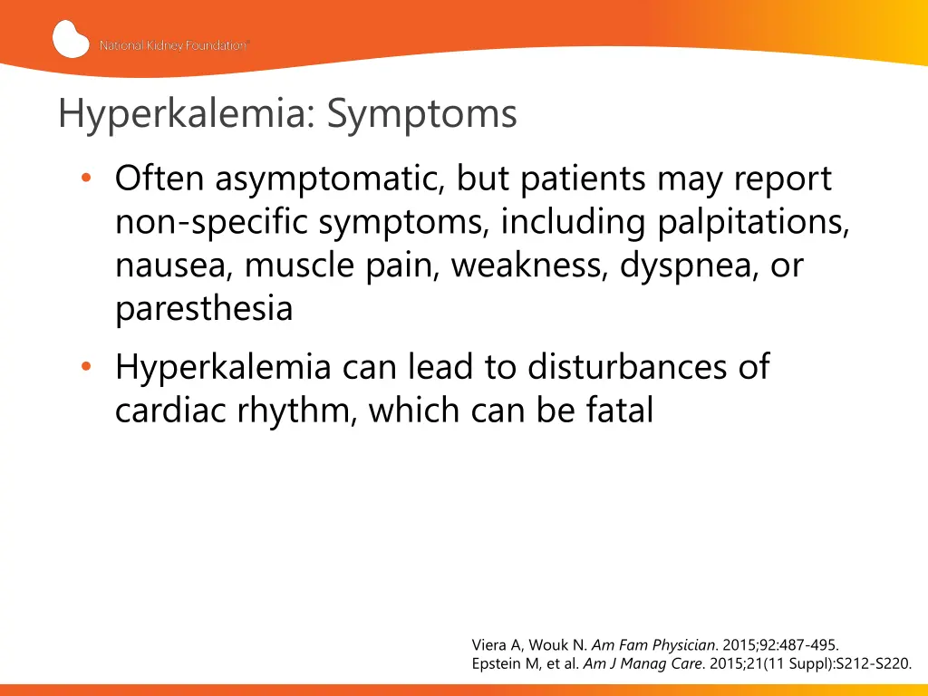 hyperkalemia symptoms