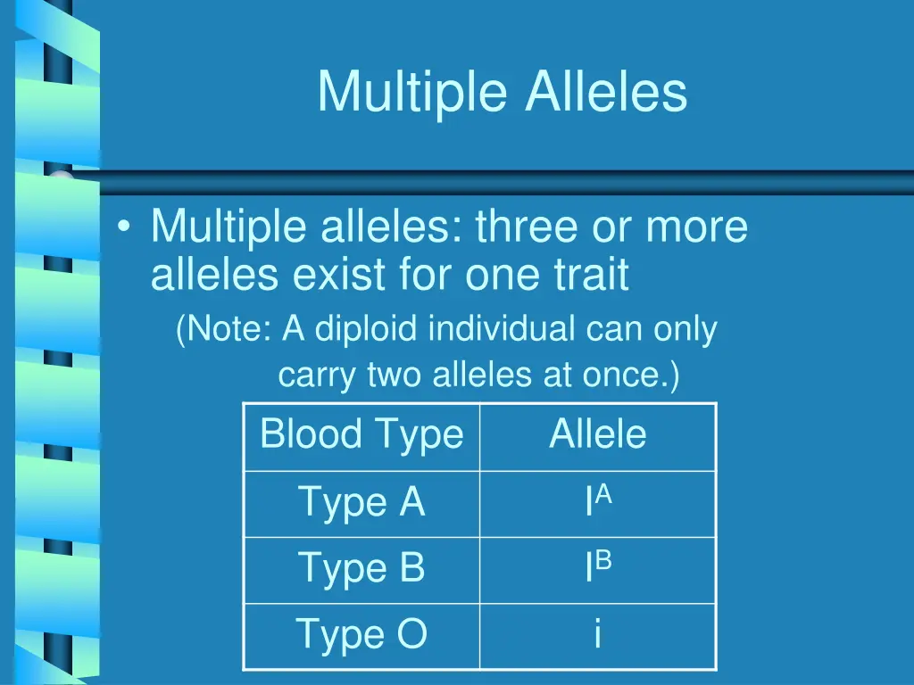 multiple alleles