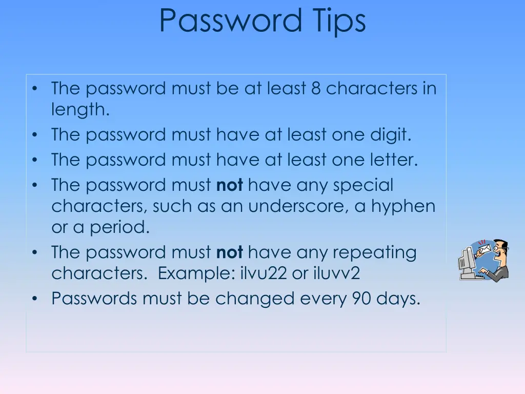 password tips