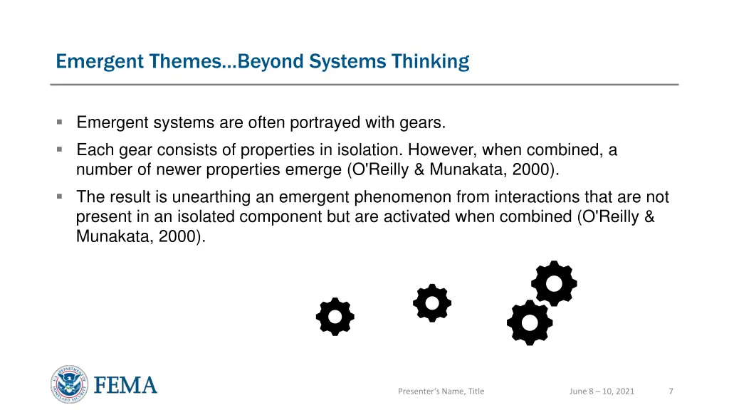 emergent themes beyond systems thinking