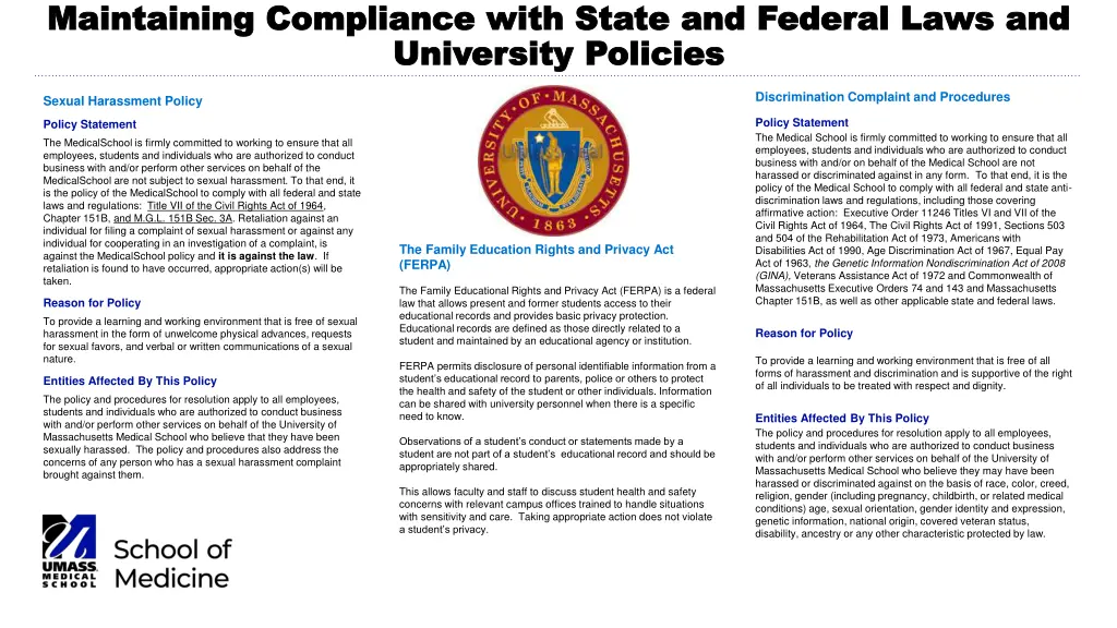 maintaining compliance with state and federal 2