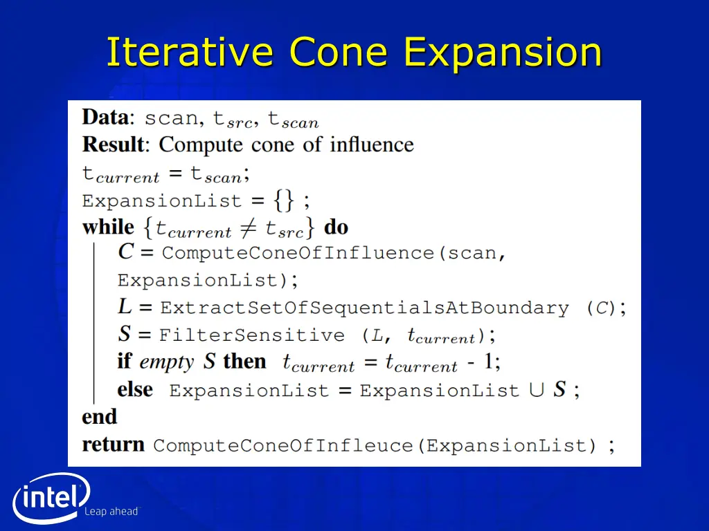 iterative cone expansion