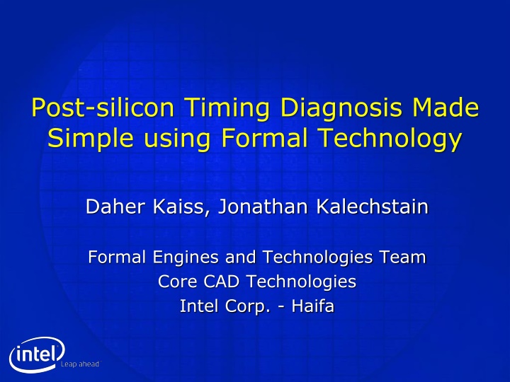 post silicon timing diagnosis made simple using