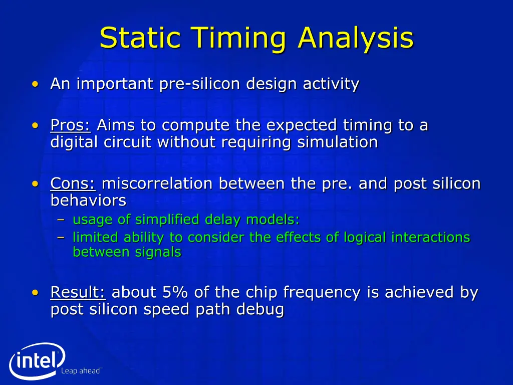 static timing analysis