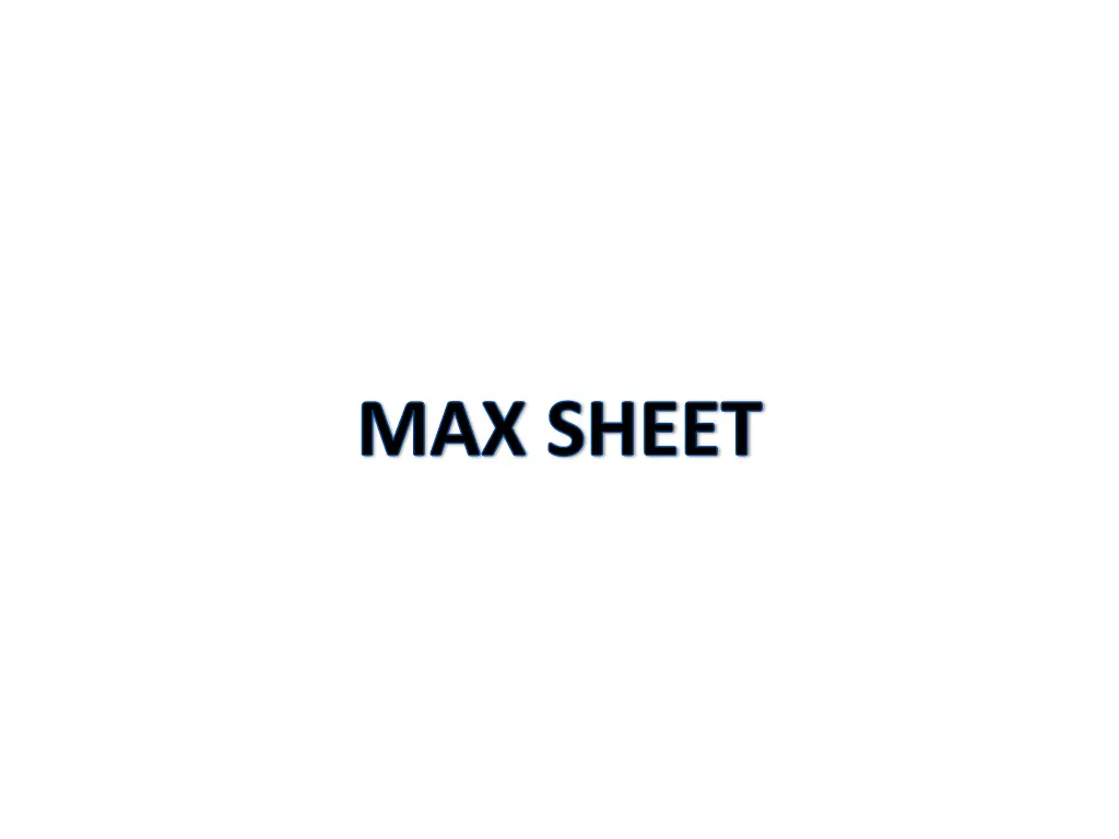 max sheet