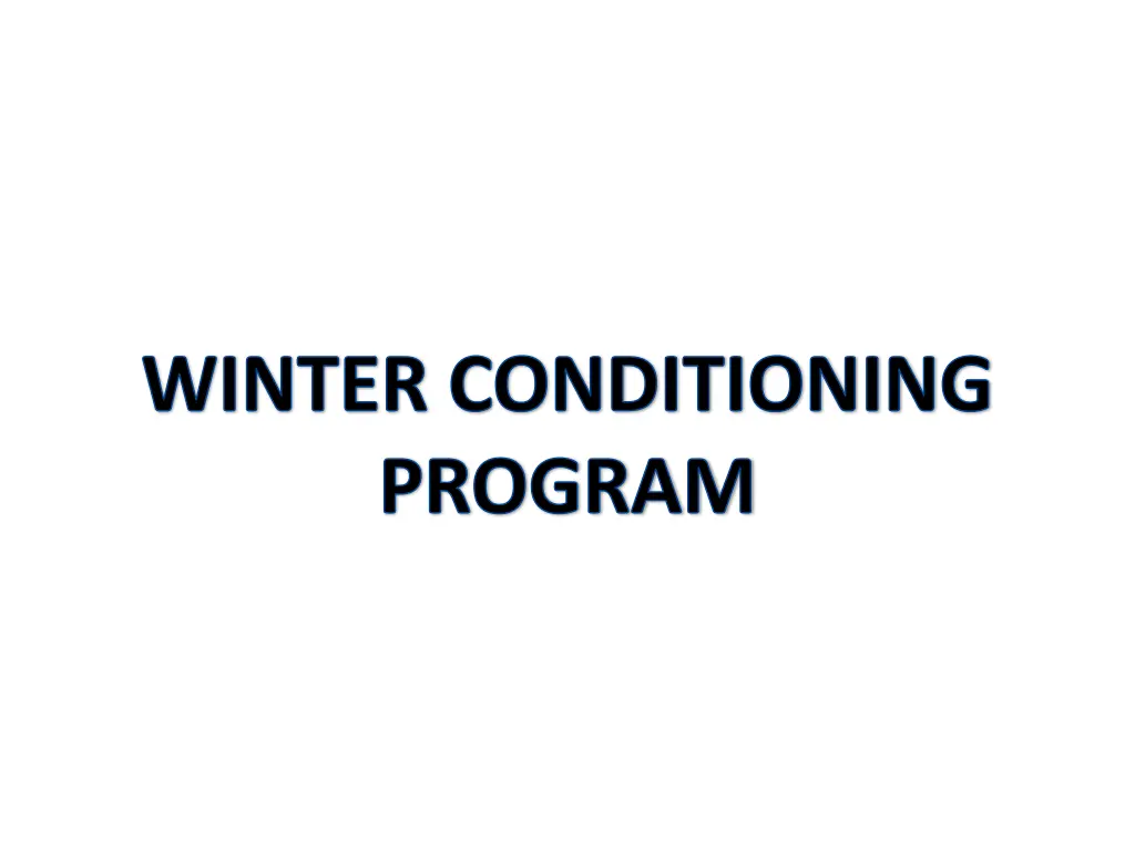 winter conditioning program