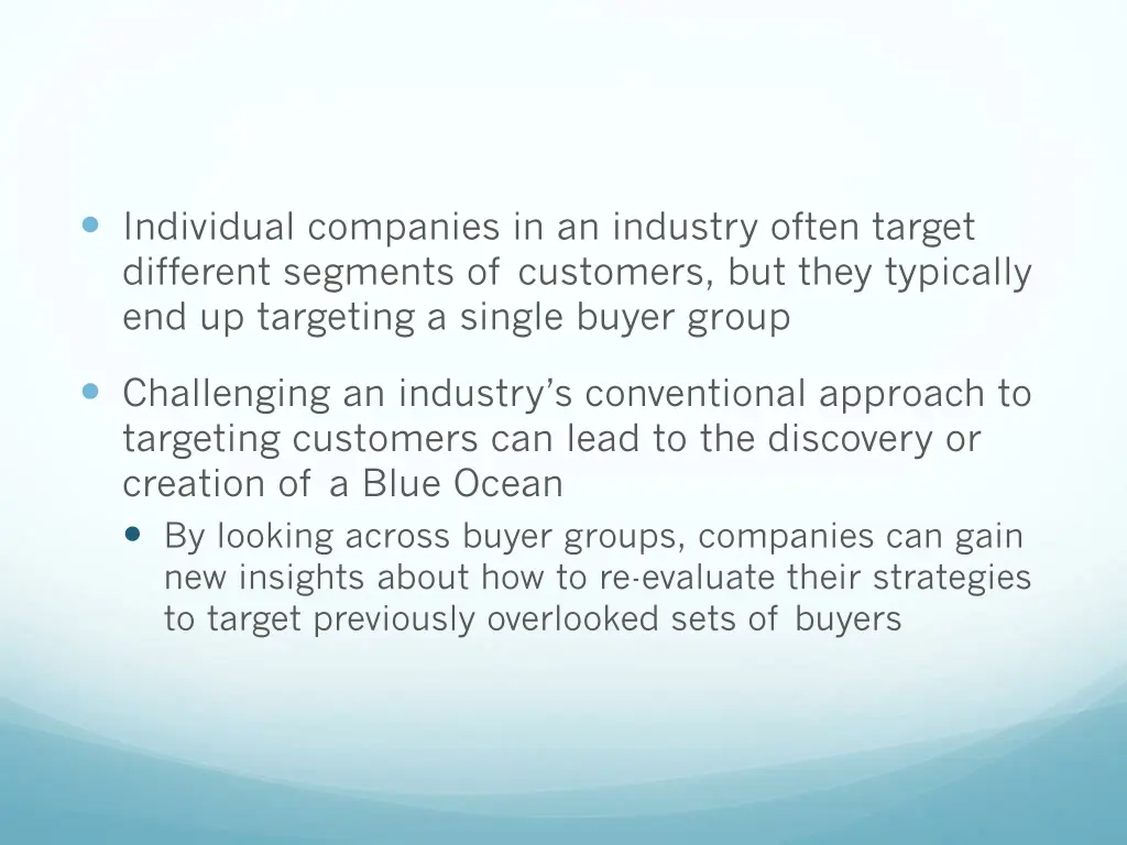 individual companies in an industry often target