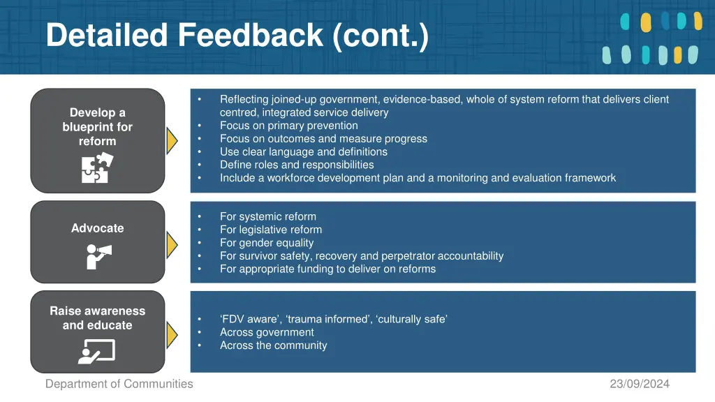 detailed feedback cont