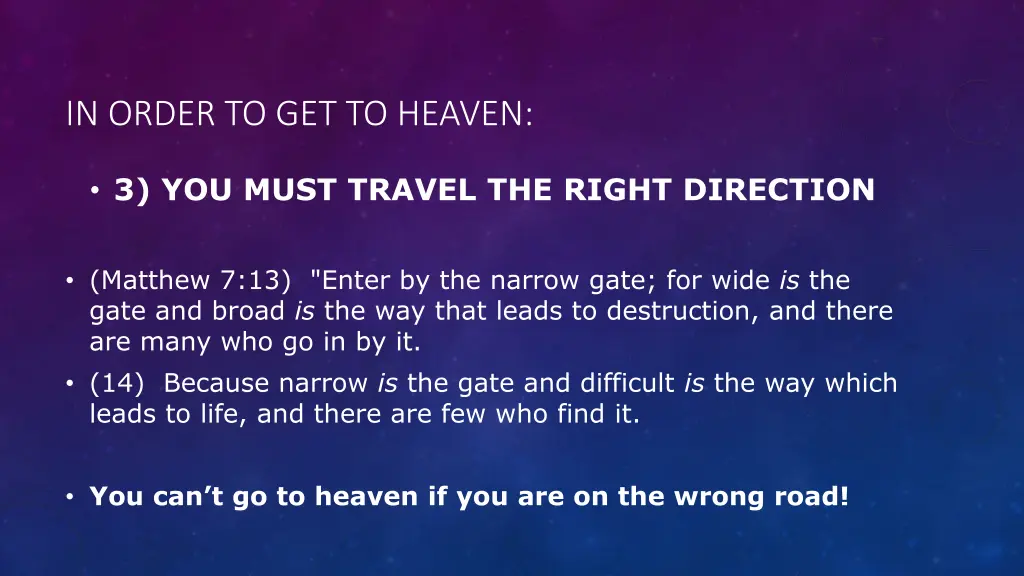 in order to get to heaven 3