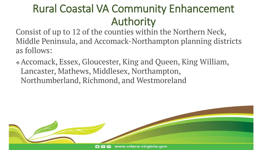 rural coastal va community enhancement rural