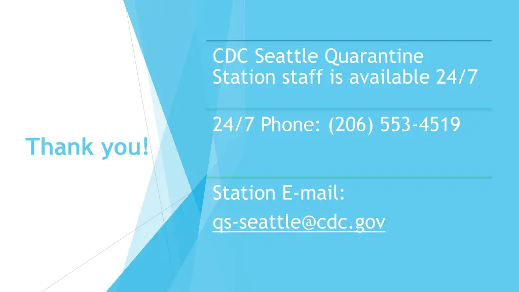 cdc seattle quarantine station staff is available