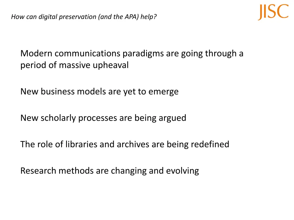 how can digital preservation and the apa help