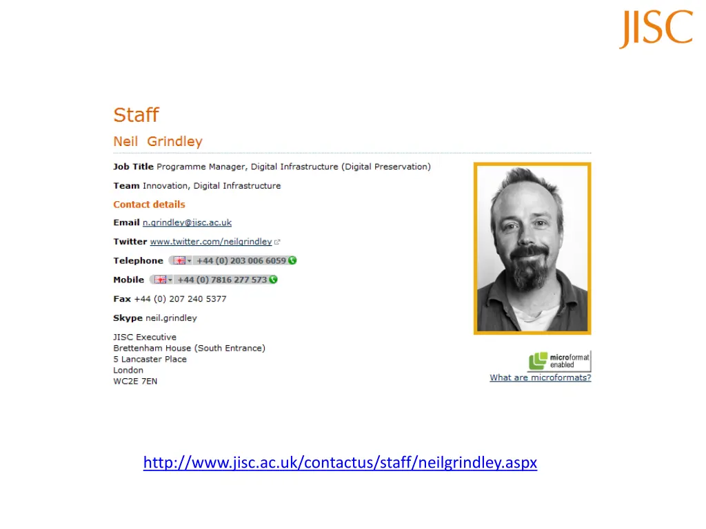 http www jisc ac uk contactus staff neilgrindley