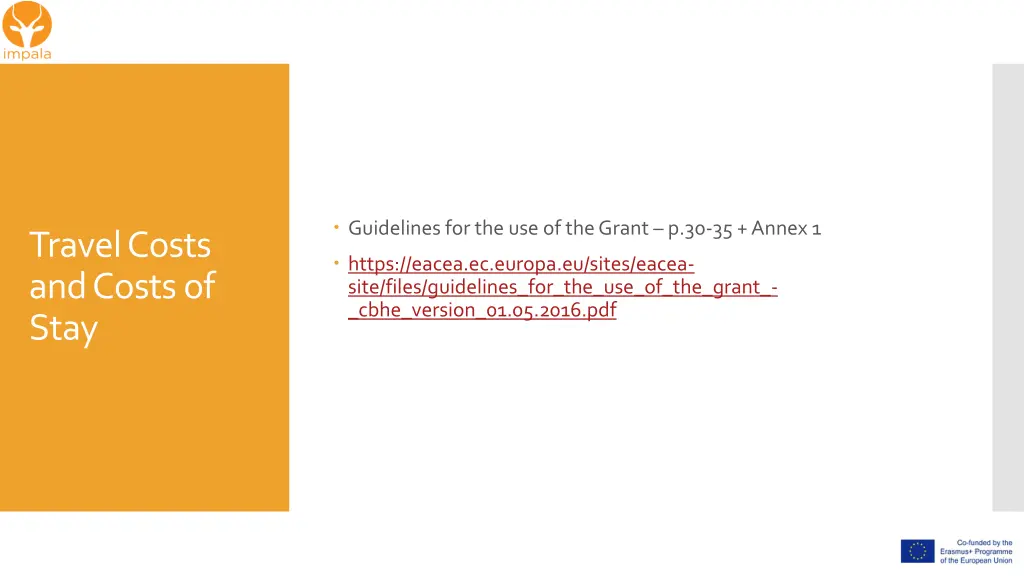 guidelines for the use of the grant p 30 35 annex