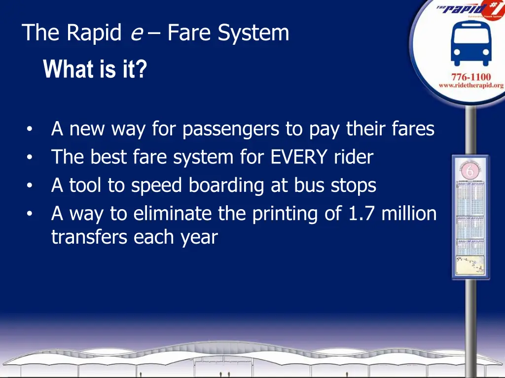 the rapid e fare system what is it