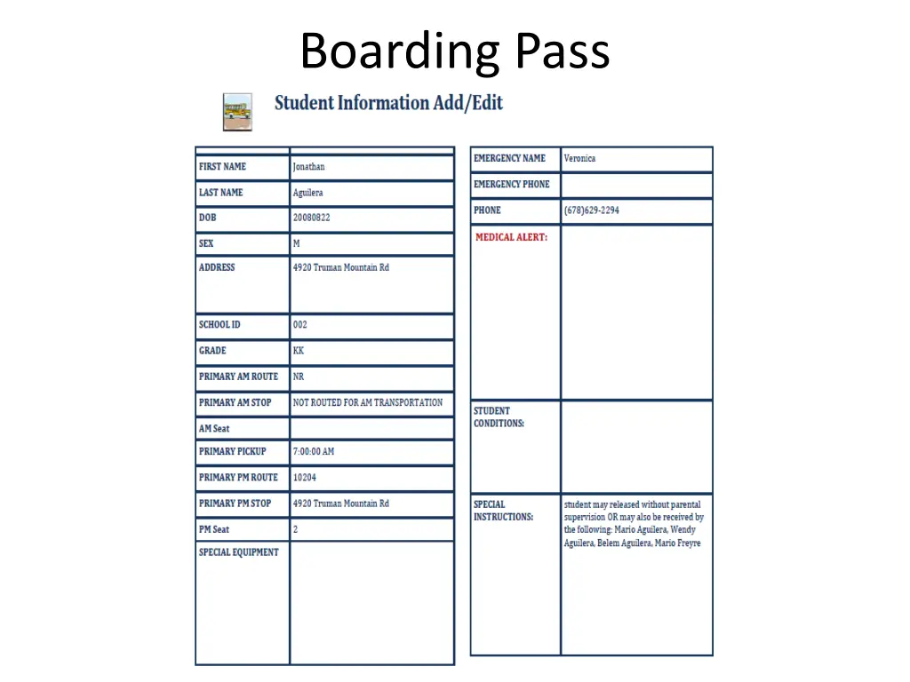 boarding pass