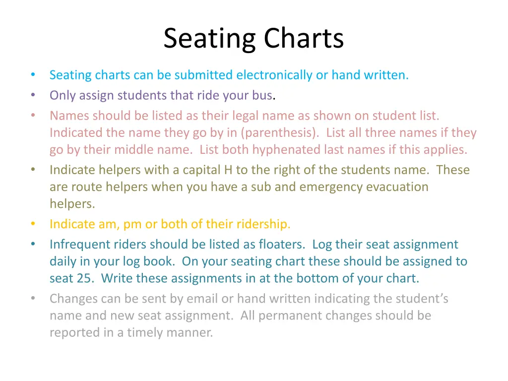 seating charts 1