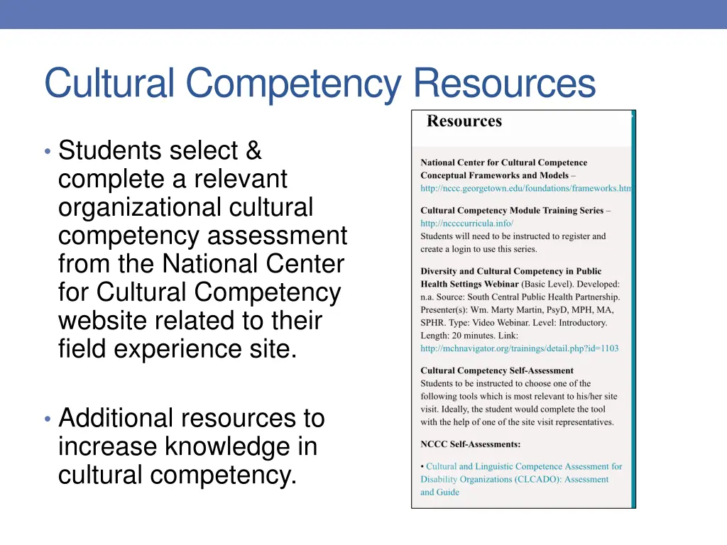 cultural competency resources