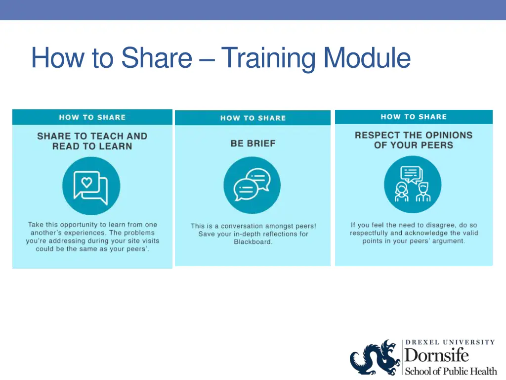 how to share training module 1