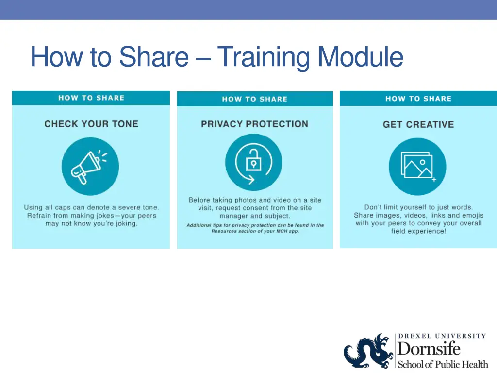 how to share training module