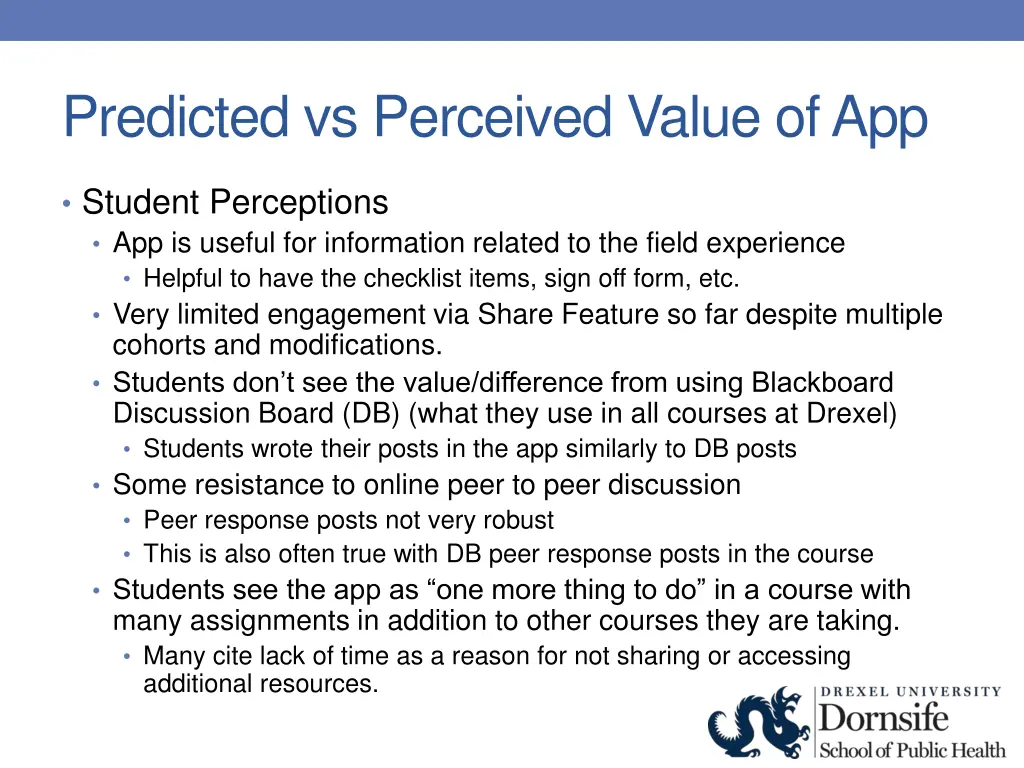 predicted vs perceived value of app 1