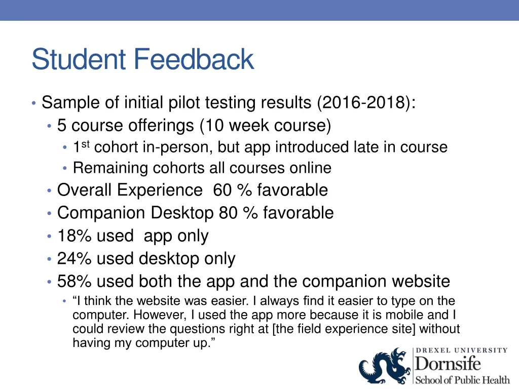 student feedback