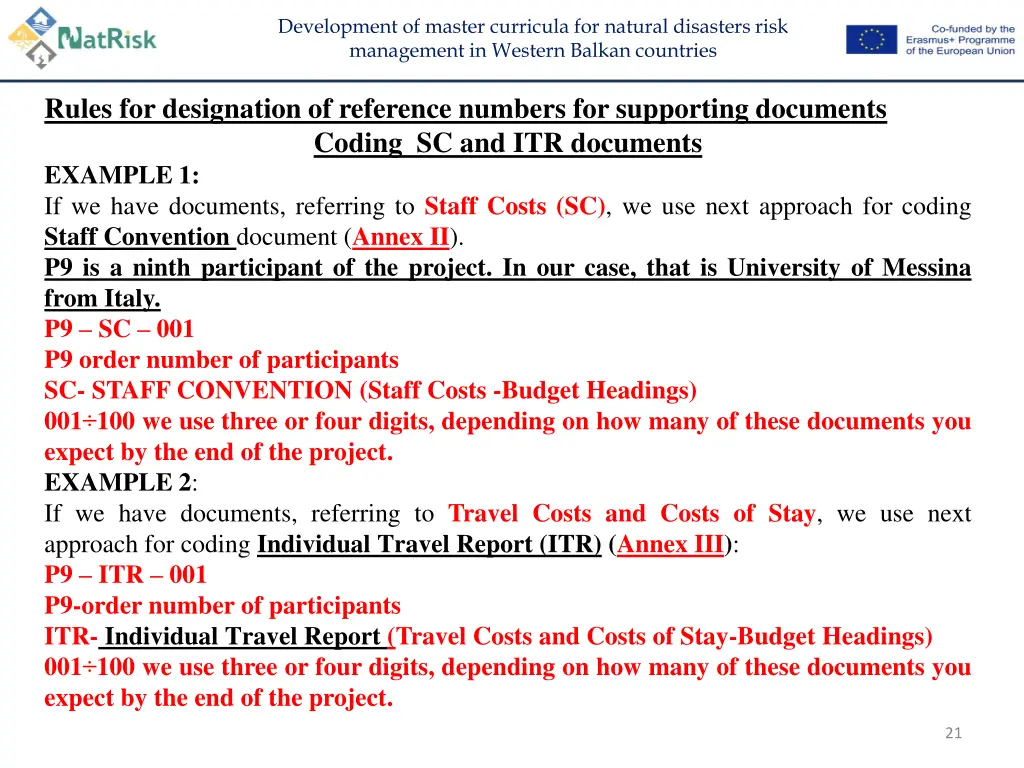 development of master curricula for natural 20