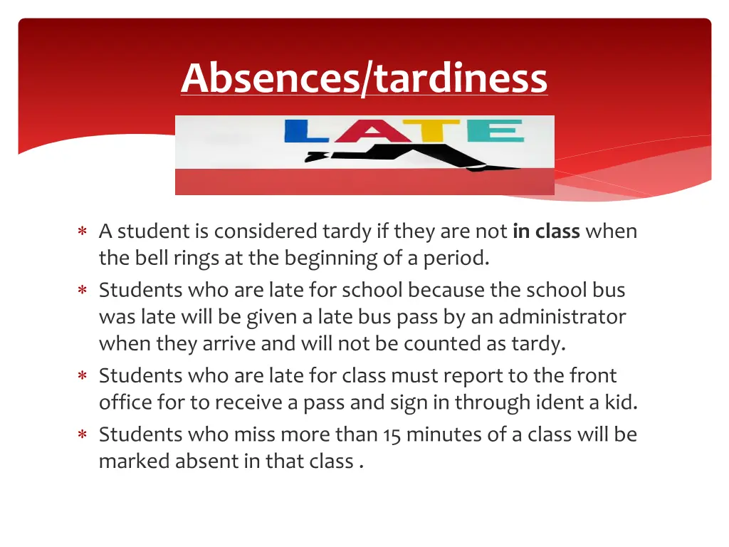 absences tardiness