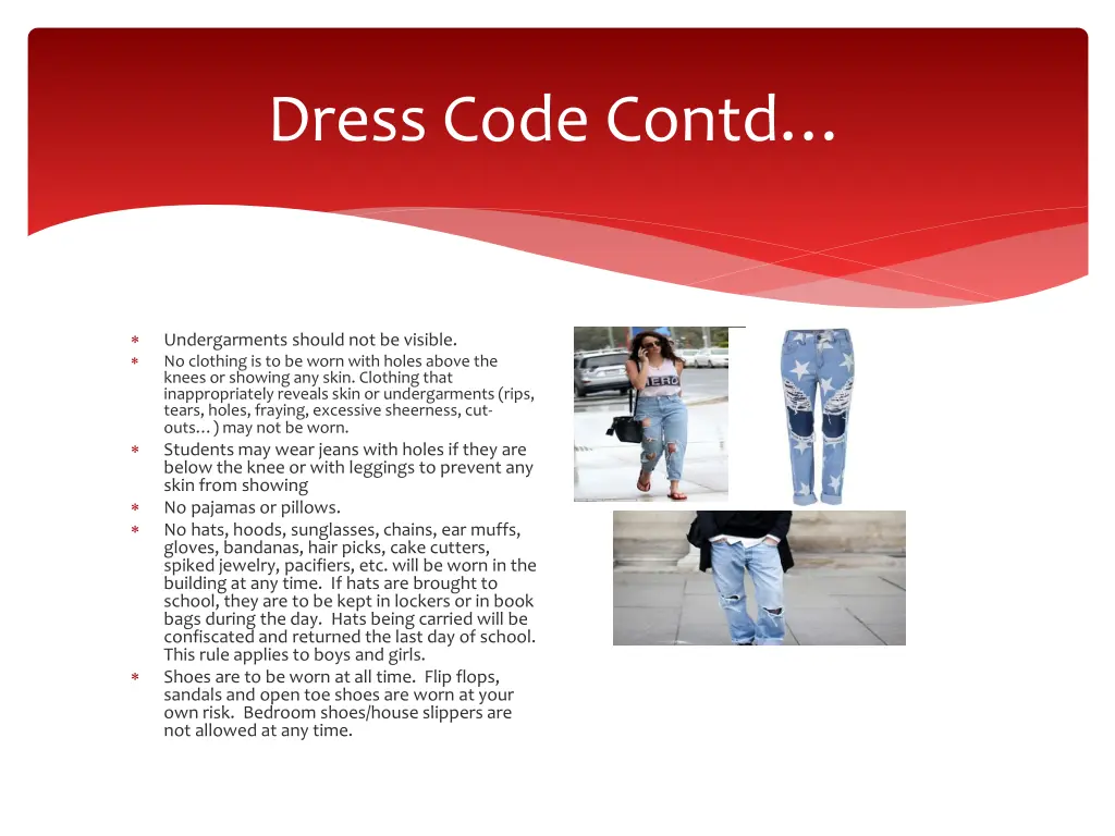 dress code contd