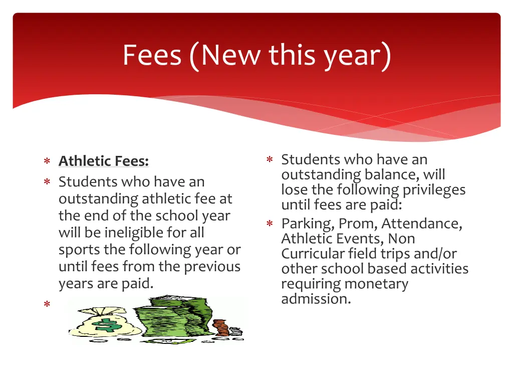 fees new this year