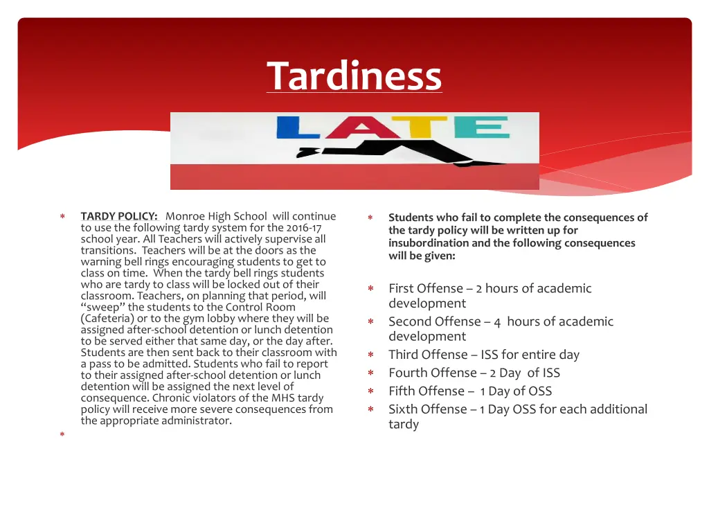 tardiness