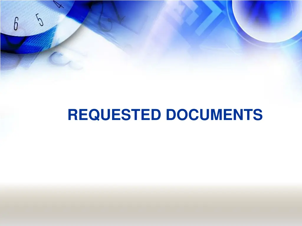 requested documents