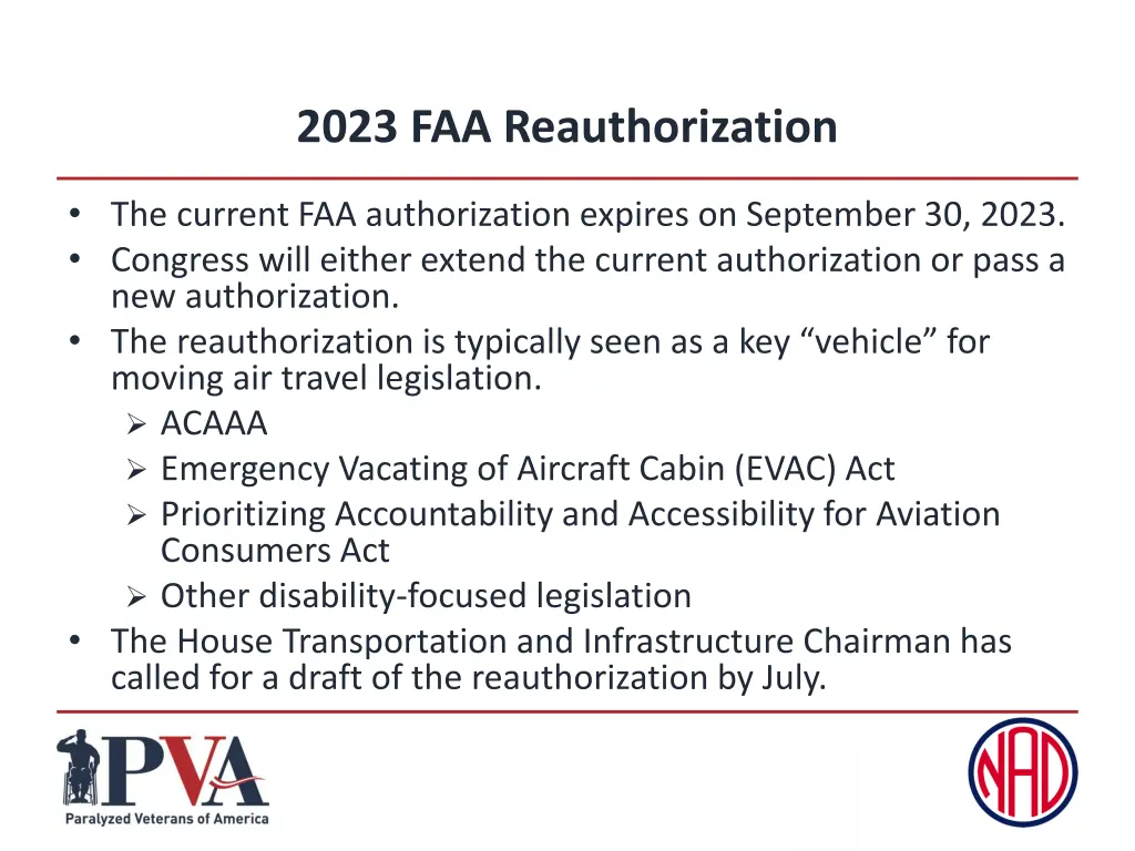 2023 faa reauthorization