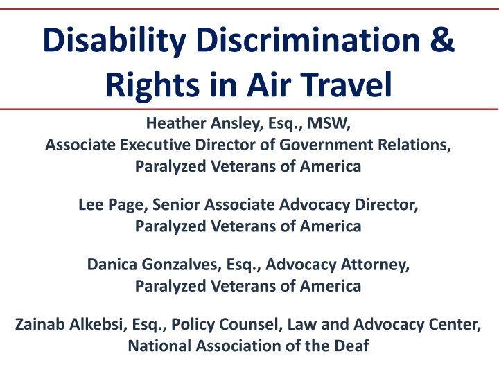 disability discrimination rights in air travel